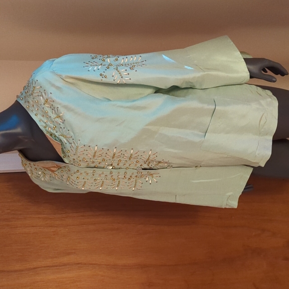 Linea by Louis Dell'Olia beaded sequined and embroidered jacket. Women's size 1X - Picture 3 of 8